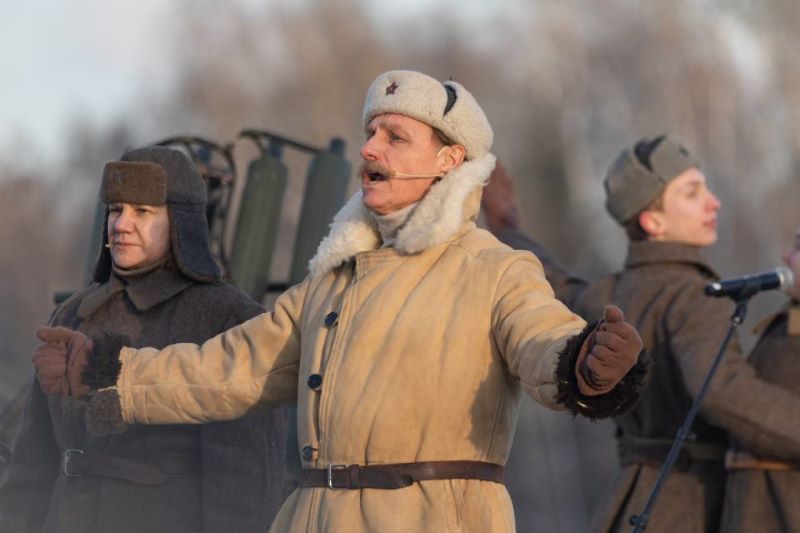 Реконструкция зимних боев 1941 в парке 850-летия Москвы.6 декабря.7+