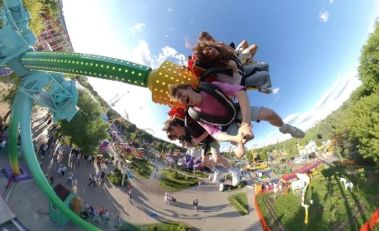 Совместный проект Парка «Сказка» и VK Клипов - клип «от 1-ого лица» во время катания на экстремальном аттракционе