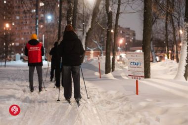Бесплатная лыжная трасса на Северном речном вокзале.7+